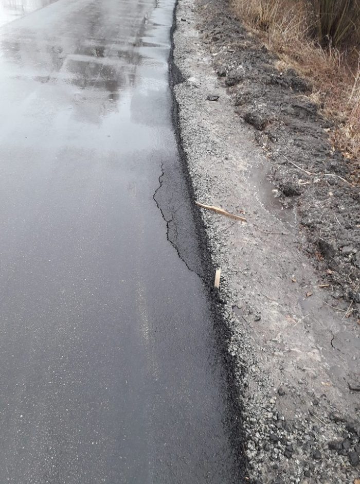 Відремонтована дорога на Куковичі вже потріскалася