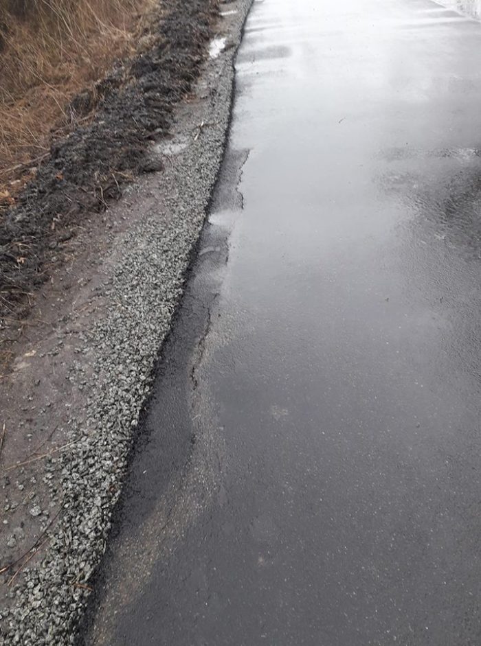 Відремонтована дорога на Куковичі вже потріскалася