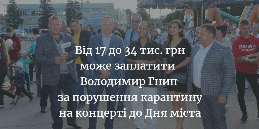 На відповідального за концерт до Дня міста склали адміністративний протокол
