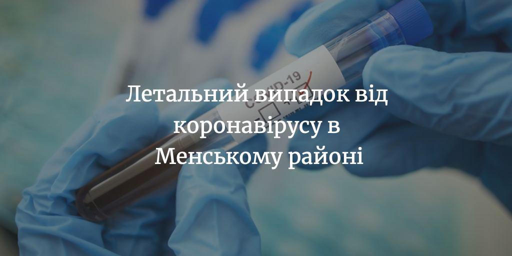 Від ускладнень, спричинених коронавірусом, померла жителька Менського району