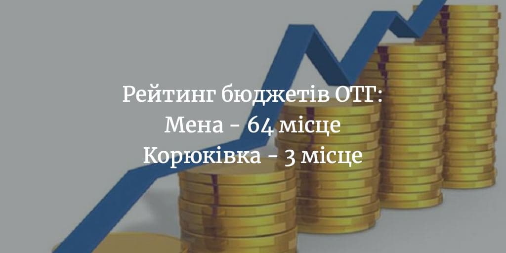 Менська ОТГ на 64 місці у рейтингу фінансових показників бюджетів в України