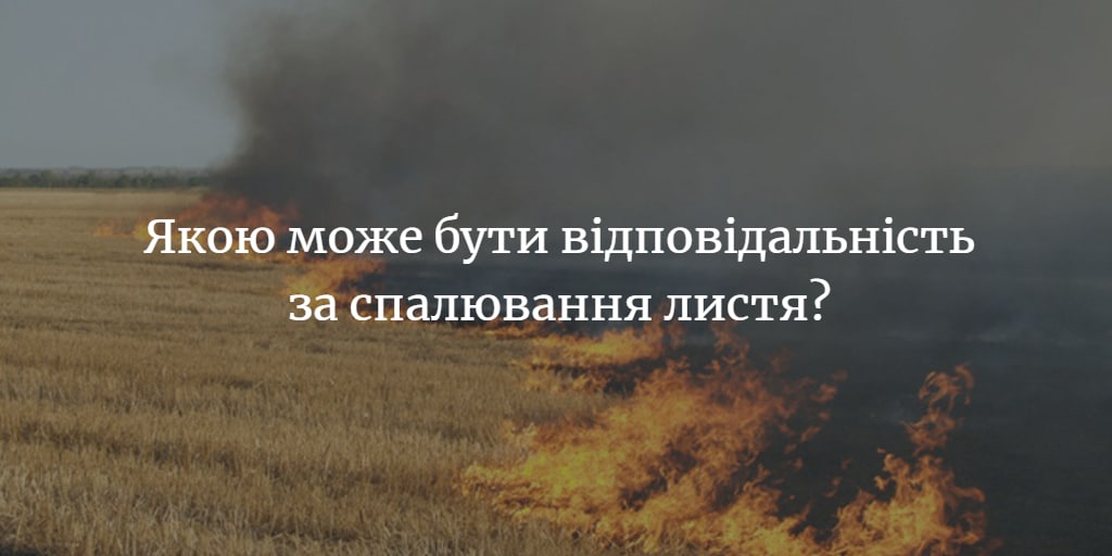 За спалювання листя в умовах воєнного стану – аж до довічного позбавлення волі