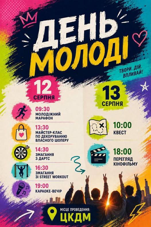 Центр культури та дозвілля молоді організовує заходи до Дня молоді у Мені