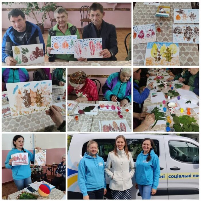 У Стольному підопічні стаціонарного відділення створювали картини з осіннього листя